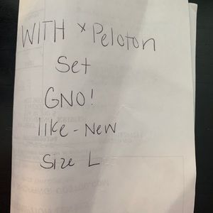 WITH GNO X PELOTON SET, L, like-new!
